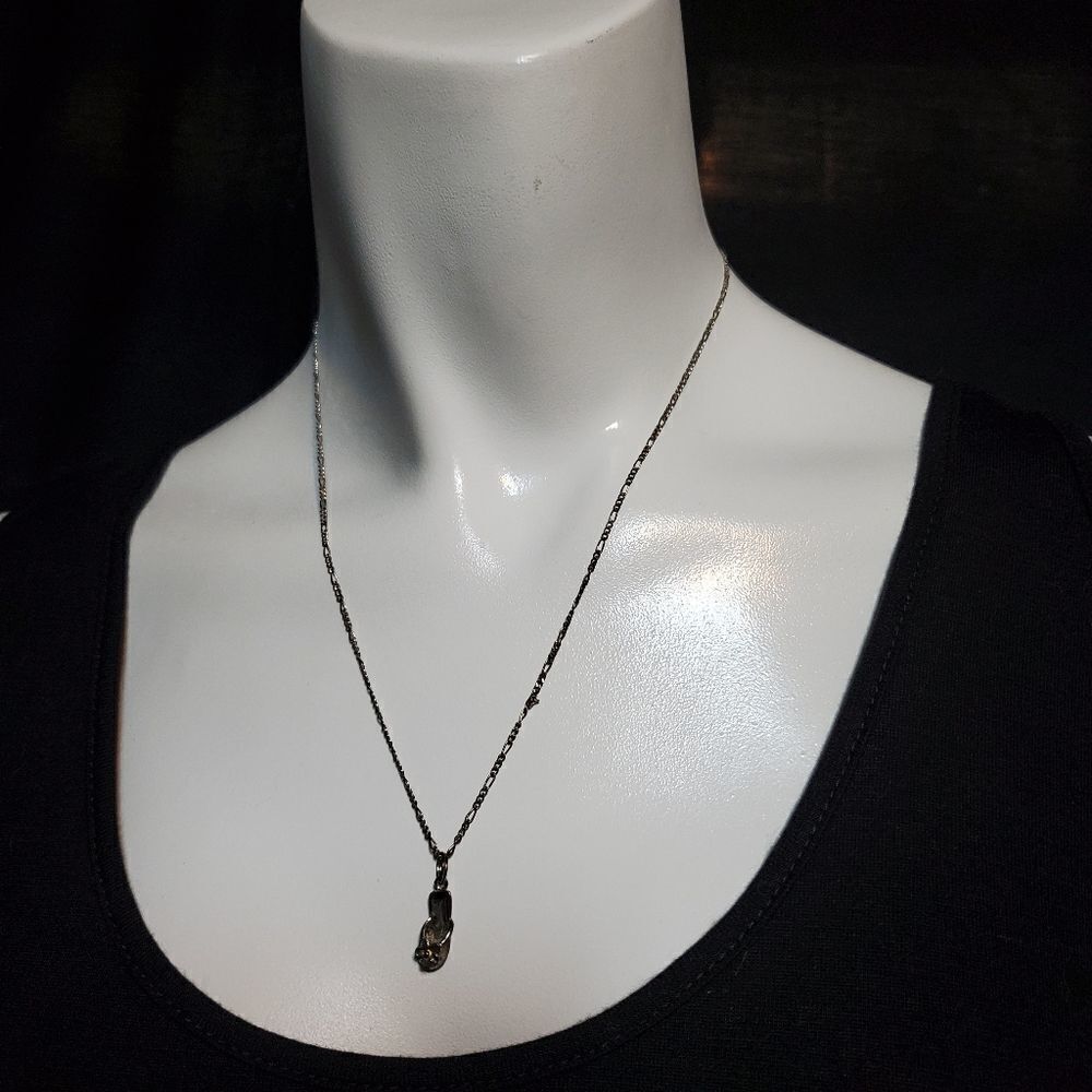 Sterling Silver Flip Flop Necklace